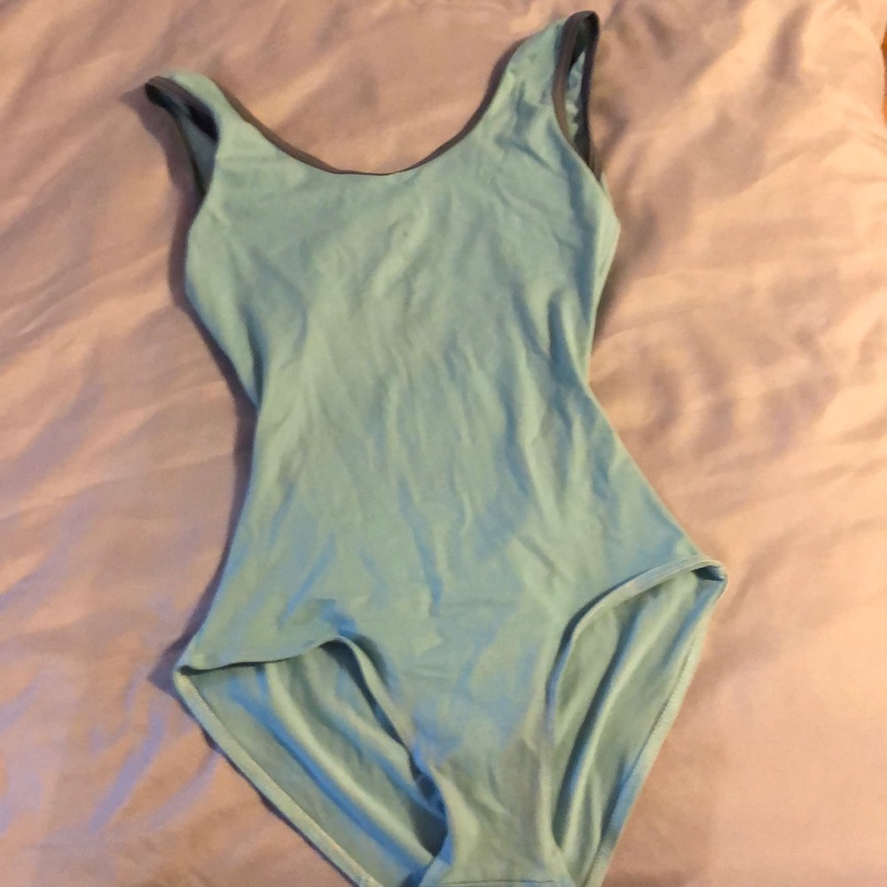 Teal yumiko leotard